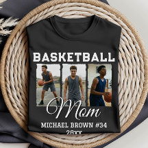 Collage Photo 3 Basketball Maman personnalisé Nom