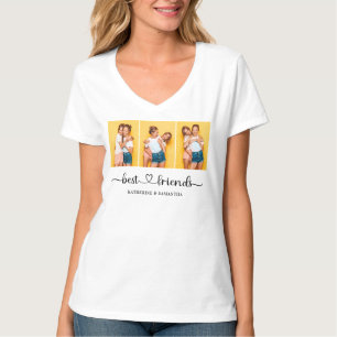 T-shirt Collage photo 3 personnalisées Meilleurs amis Femm