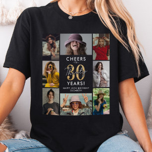 T-shirt collage photo d'anniversaire 30 ans élégan
