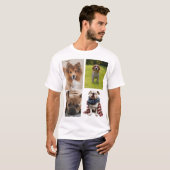 T-shirt Collage photo de 4 pour l'amour des chiens (Devant entier)