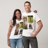 T-shirt Collage photo de 4 pour l'amour des chiens (Unisexe)