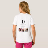 T-shirt Collage photo de famille monogramme initial (Dos entier)