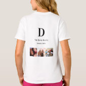 T-shirt Collage photo de famille monogramme initial (Dos)