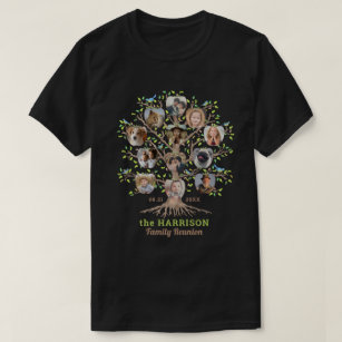 T-shirt Collage photo de l'arbre de réunion familiale pers