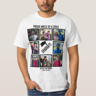 T-shirt Collage photo de l'oncle fier personnalisé