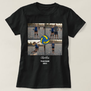 T-shirt Collage photo du joueur de volley-ball personnalis