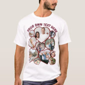 T-shirt Collage photo en forme de coeur personnalisé T-shi (Devant)
