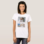 T-shirt Collage photo et texte personnalisé (Devant entier)