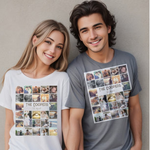 T-shirt Collage photo et texte personnalisé modèle
