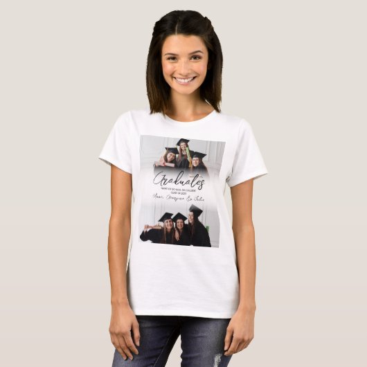 T-shirt Collage photo moderne Amis Graduation (Devant entier)