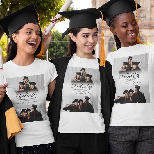 T-shirt Collage photo moderne Amis Graduation