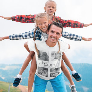 T-shirt Collage photo moderne Nous Vous Aimons Papa