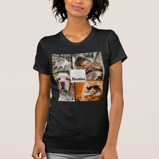 T-shirt Collage Photo Personnalisable Pour Les Amateurs D' (Devant)