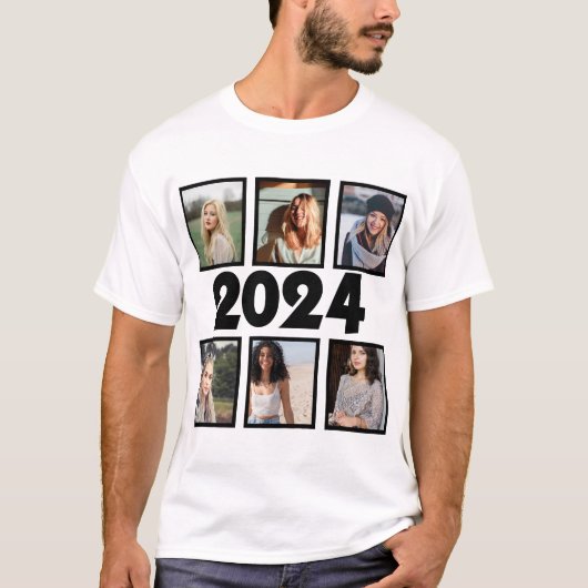 T-shirt Collage photo personnalisé 2024 6 (Devant)