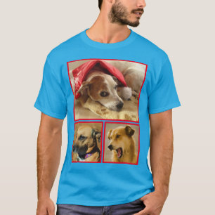T-shirt Collage photo personnalisé de chien pour amateur d