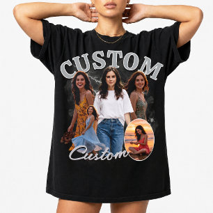 T-shirt Collage photo personnalisé de rap bootleg des anné