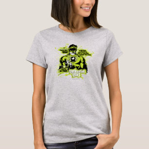 T-shirt Collage vert des textes de lanterne - couleur