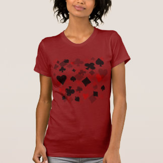 T-shirt Collage vintage de costume de carte - rouge et