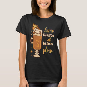 T-shirt Collants Feuilles Et S'il Vous Plaît Café Au Lait