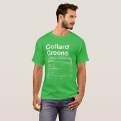 T-shirt Collard Greens Nutrition Fact Thanksgiving Gift Tu (Devant entier)