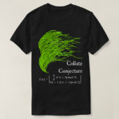 T-shirt Collatz Conjecture 3n1 Enseignant SeaMath Vert (Design devant)