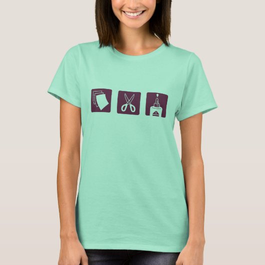T-shirt Colle ciseaux papier (Devant)
