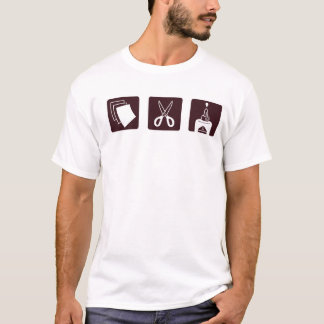 T-shirt Colle de papier de ciseaux