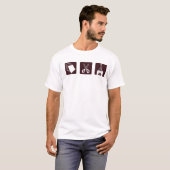 T-shirt Colle de papier de ciseaux (Devant entier)
