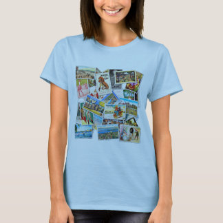 T-shirt Collecte de carte postale vintage