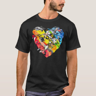 T-shirt Collecte de fonds ACLU Rainbow Bird Heart Classic 
