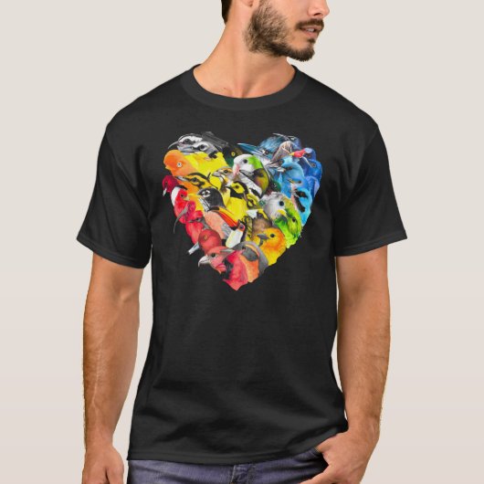 T-shirt Collecte de fonds ACLU Rainbow Bird Heart Classic (Devant)