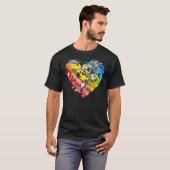T-shirt Collecte de fonds ACLU Rainbow Bird Heart Classic (Devant entier)