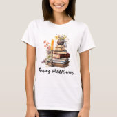 T-shirt Collecte de livres Fleur sauvage (Devant)
