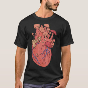 T-shirt Collecteur de champignons de coeur Porcelain Forêt