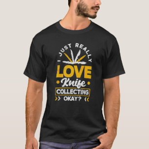 T-shirt Collecteur De Couteau De Poche J'Aime Vraiment Kni