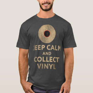 T-shirt Collecteur de disques vinyle garder calme Digger C