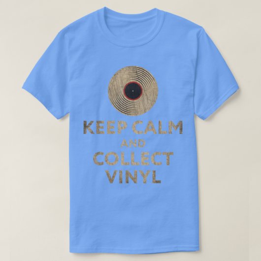 T-shirt Collecteur de disques vinyle garder calme Digger C (Design devant)