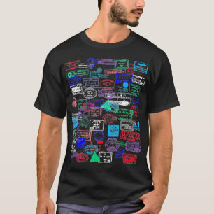 T-shirt Collecteur de timbres de passeport Voyage dans le