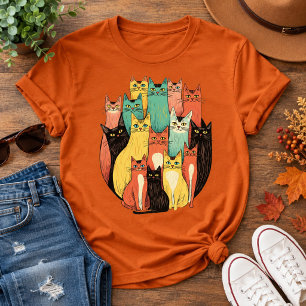 T-shirt Collectif de chats modernité du milieu du siècle