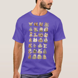 T-shirt Collection d'animaux fantaisistes de la forêt vint