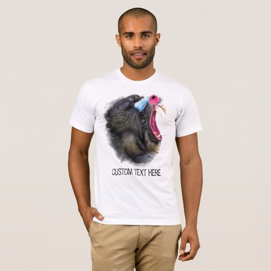 T-shirt Collection de dessins d'animaux Mandrill - Ajouter (Devant entier)