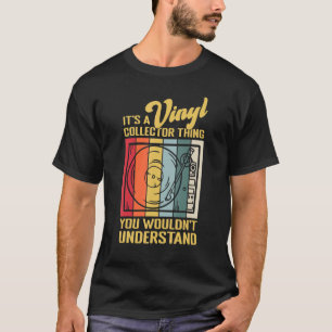 T-shirt Collection de dossiers de Tourne-disque et Vinyl a