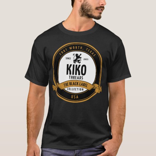 T-shirt Collection de Étiquettes noirs de Kiko Thread (Devant)