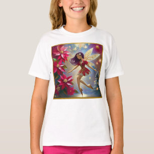 T-shirt Collection de fées de Noël - Cheveux de prune droi