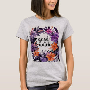 T-shirt Collection de germes florales Halloween Elégance é