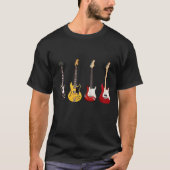 T-shirt Collection de guitares électriques groupe guitaris (Devant)