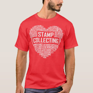 T-shirt Collection de timbres cœur