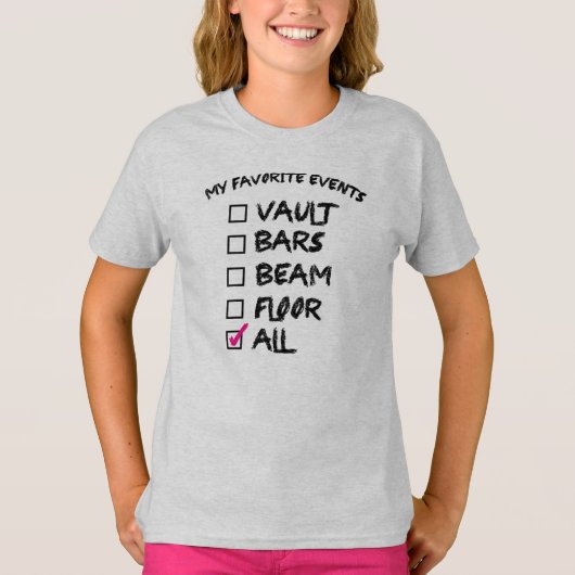 T-shirt Collection d'événements de gymnastique (Devant)