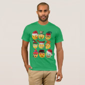 T-shirt collection emoji de noël drôle de chemise design (Devant entier)