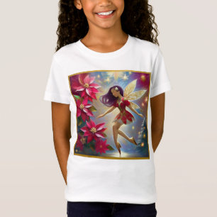 T-Shirt Collection Fée de Noël - Cheveux droits prune